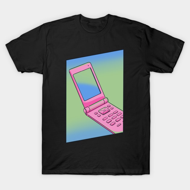 Vintage Flip Phone T-Shirt by BloomInOctober